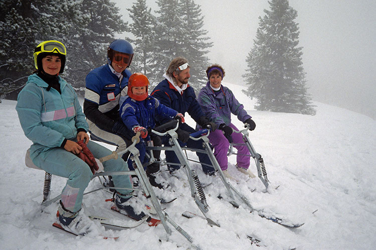 Mikki, Kevan, Charlie, Jeff, Gail - Lake Louise, 1989