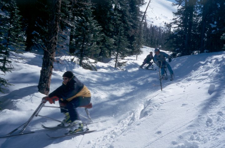 Riding the Roller Coaster. Lake Louise, Alberta. April, 2000.