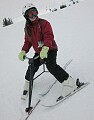 Alexis skibiking at Sunshine, Alberta. May, 2003.