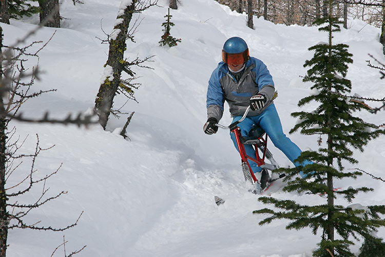 cutting up some powder of his own...